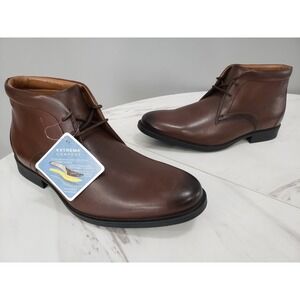 NEW NO BOX SIZE 9.5 -Clarks Whiddon Mid Mens BROWN Leather Lace Up Chukkas Boots
